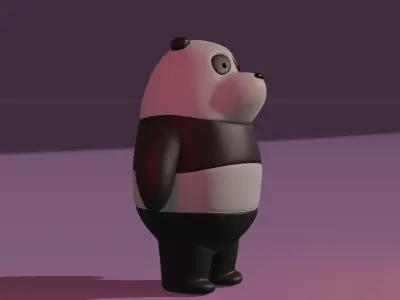 Panda bear 3D model