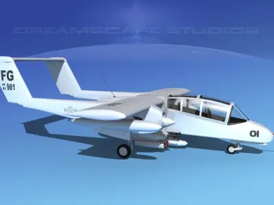 Rockwell OV-10 Bronco USAF 2 3D model
