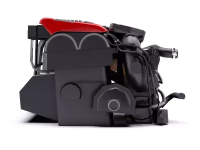 Honda K20C VTEC Turbo Engine Low-poly 3D model