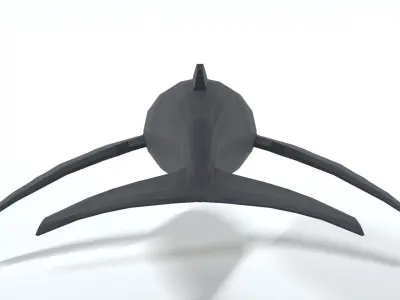 Low Poly Cartoon Humpback Whale Low-poly 3D model