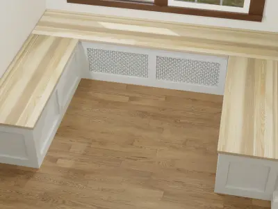 Boyer Breakfast Nook Bench with Storage by Path Design Free 3D model