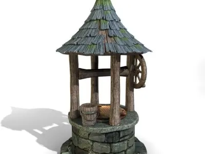 Water Well Medievall 3D model