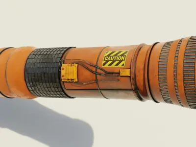 Turbine 3D model PBR materials 4K Low-poly 3D model