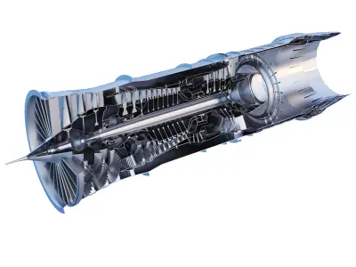 engine Low-poly 3D model