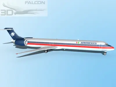 Falcon3D MD-80 AeroMexico 3D model