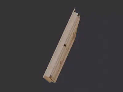 Hospital Window with Shutter Glass Low-poly 3D model