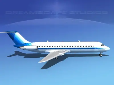 Douglas DC-9-30 Corporate 2 3D model