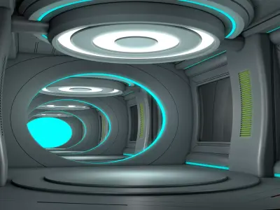 Sci Fi Corridor Laboratory 3D model purchase