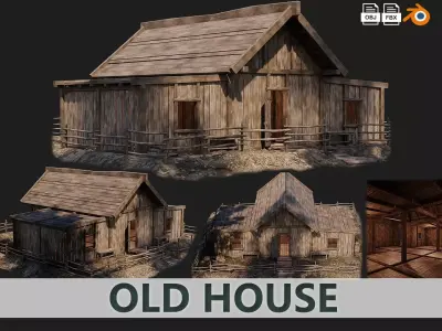 Old House 32 PBR 4K GameReady Low-poly 3D model