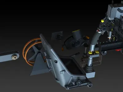 ME109 high definition complete cockpit 3D print model