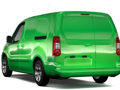 Peugeot Partner Van L2 2slidedoors 2017 3D model