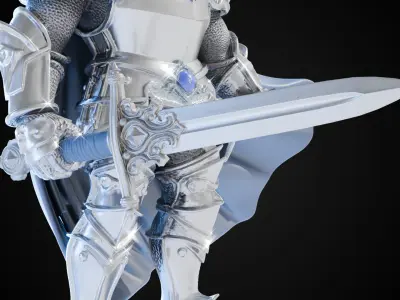 Stylized Sword - Ceremonial Royal Crownblade - Game Ready 3D model