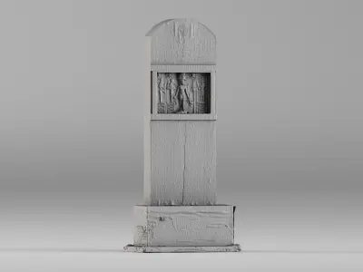 001637 3D Scan of Metternich Stele Ancient Egyptian Inscription 3D model