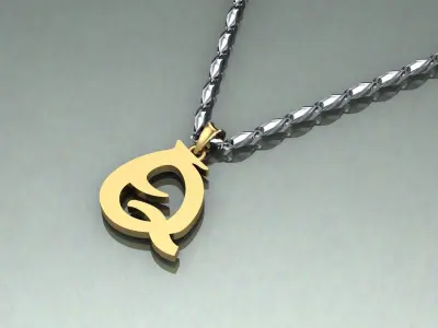 Pendant Q-q1 3D print model