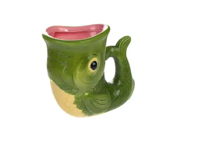 Whimsical Fish Mug Animal Cup with Tail Handle 3D print model