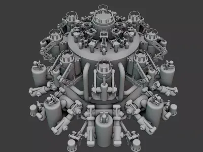 Scifi Nuclear Reactor Free 3D model