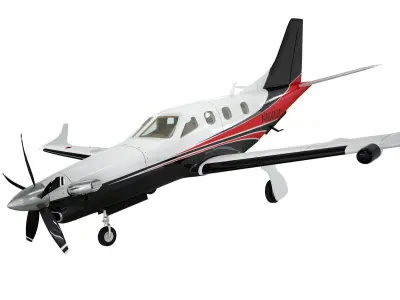 TBM 900 Socata high detailed airplane model 3D model