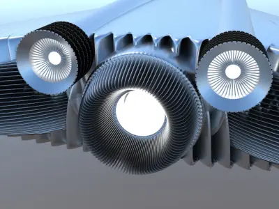 Spaceship Airplane Concept 3D 3D model