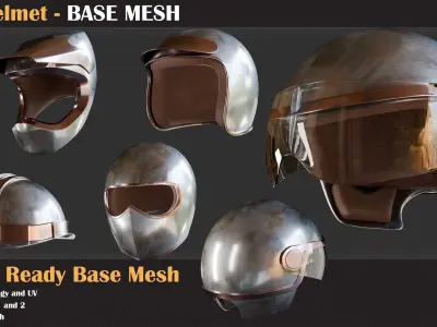 25 Helmet Base Mesh - VOL 07 3D model