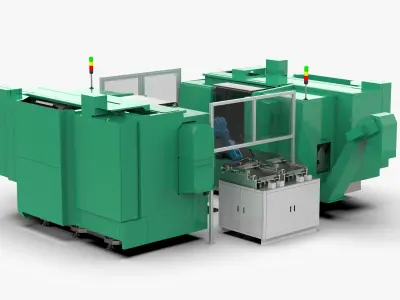 Automatic Double Station Lathe Loading and Unloading Machine Free 3D model