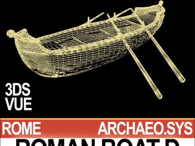 Ancient Roman Boat D 3D model
