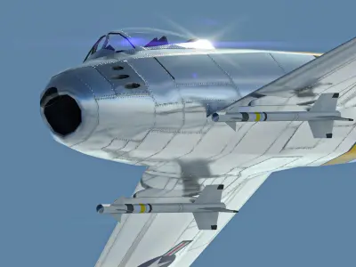North American F-86F Sabre USAF Low-poly 3D model