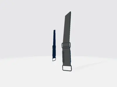 Suspenders pair of scissors Low-poly 3D model