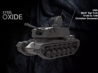 M247 Sgt York 3D print model