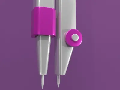 Drawing Compas Free low-poly 3D model