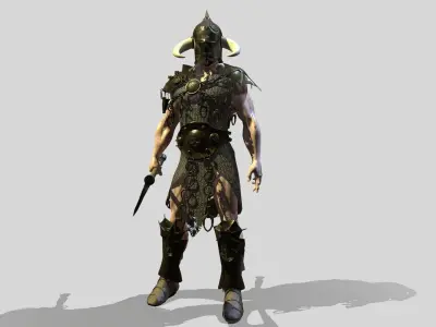 Ancient Warrior Low-poly 3D model