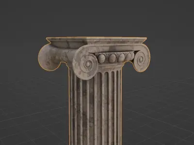 Classical columns 3D model