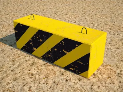 Low poly models for games barrels pallets military crates block Low-poly 3D model