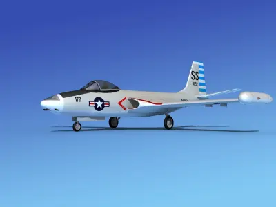 McDonnell F2H4 Banshee V12 3D model