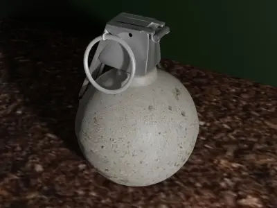 Grenade Baseball Low-poly 3D model