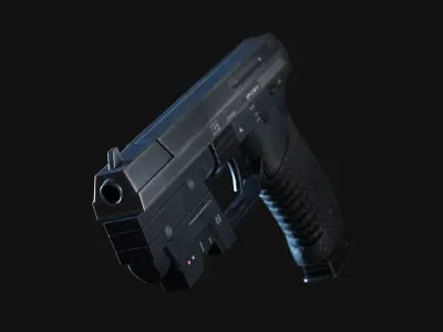 Handgun PBR gun Low-poly 3D model