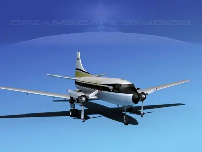 Martin 202 Mohawk Airlines 3D model