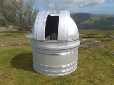 Palomar Observatory Low-poly 3D model