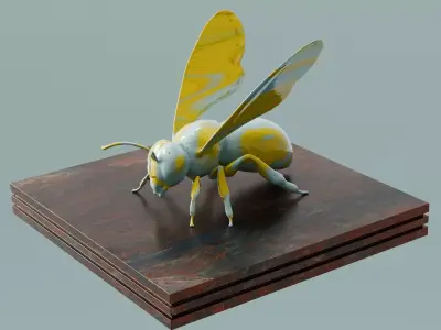 House Decoration Bee Statue Low-poly 3D model