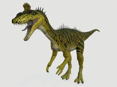 Cryolophosaurus Low-poly 3D model