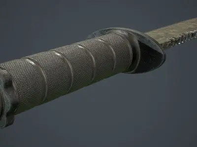 Survival Knife Game model PBR Low-poly 3D model