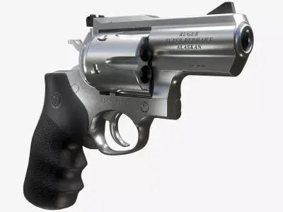 Ruger Super Redhawke Alaskan Low-poly 3D model