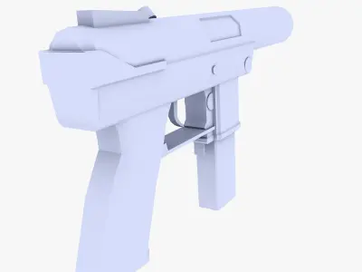 Tec 9 Submachine Gun Low-poly 3D model