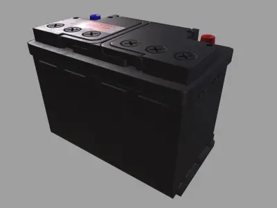 Accumulator car battery Low-poly 3D model