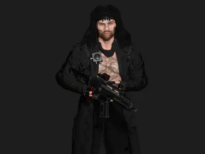 AAA 3D REALISTIC MAN CHARACTER -SHOOTER  ACTION HEROES RAMBO Low-poly 3D model