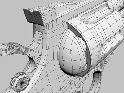 Colt Magnum 357 Korth 3D model