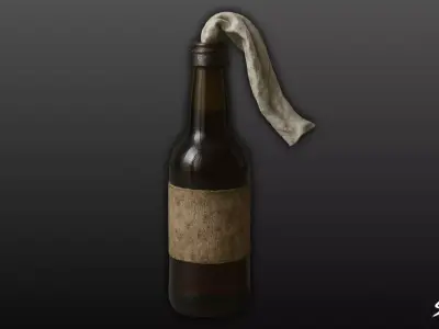 Molotov Plain Low-poly 3D model