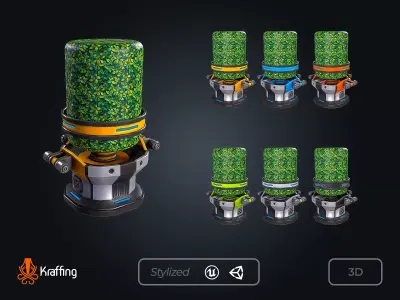 SCI-FI Plant V1 Futuristic Vegetation Low-poly 3D model
