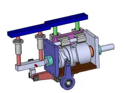 Cam mobile mechanism 3D model