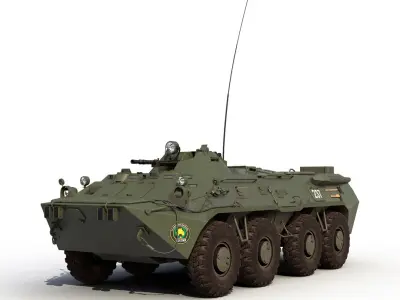 Amphibious Armoured Personnel Carrier BTR-80 3D model