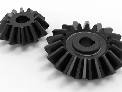 CONICAL GEAR Low-poly 3D model